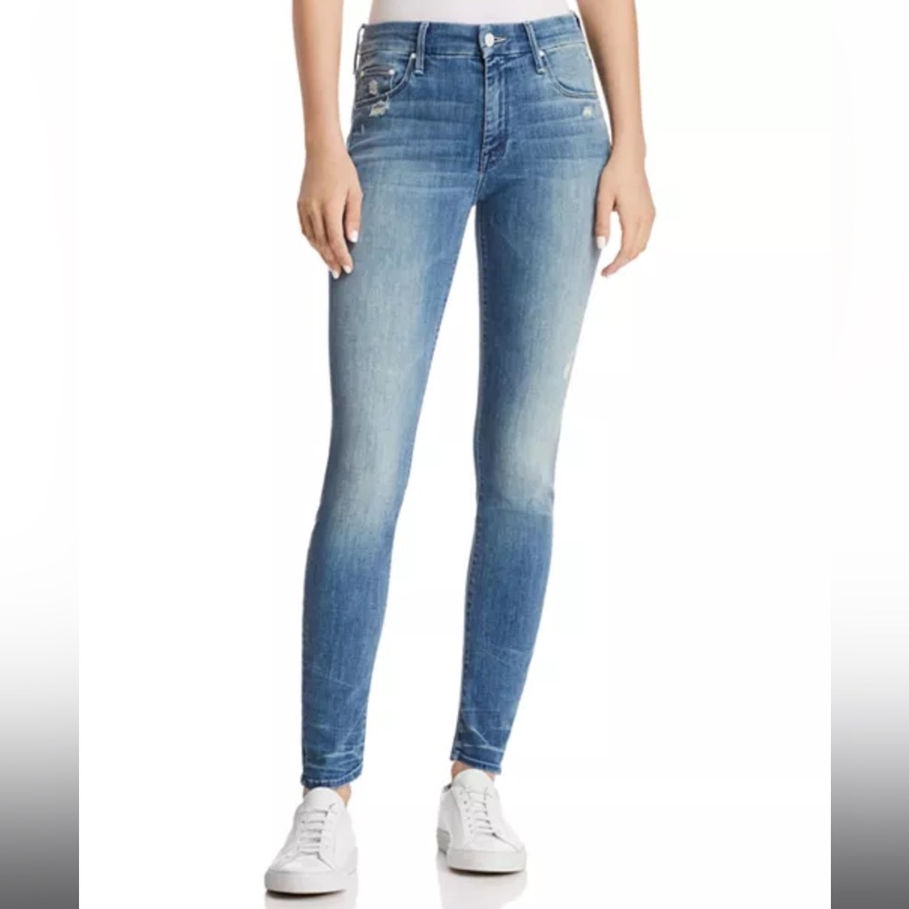 MOTHER Denim The Looker Skinny Jeans in Graffiti Girl, Size 25